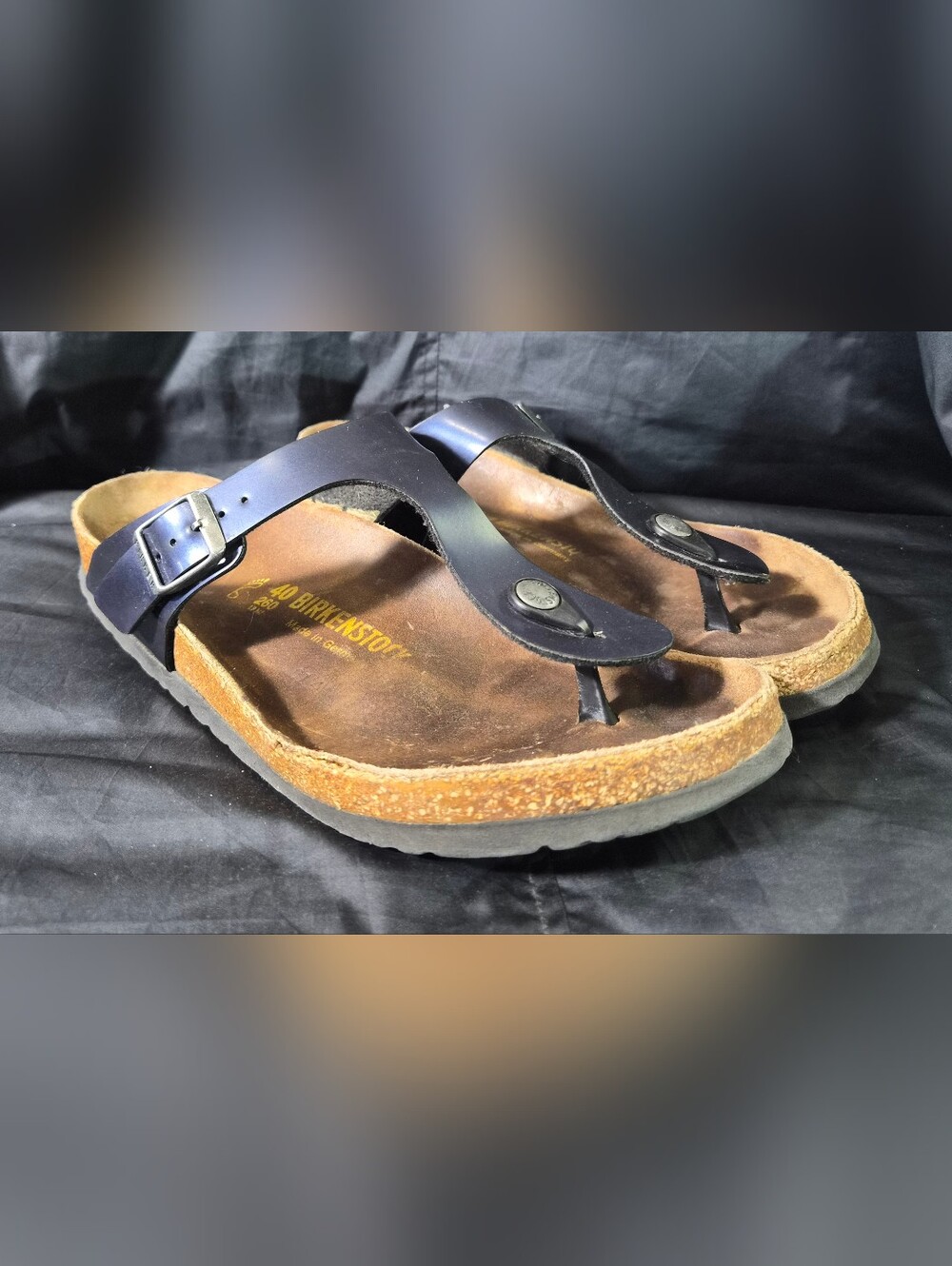 Women's Birkenstock Gizeh Navy Sandals Sz. 9-9.5 (40/260)